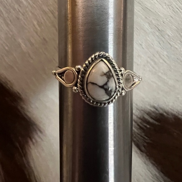 ❤️ Wild Horse Jasper Magnesite Navajo Style Southwestern 925 Ring Sz 6.75 - Picture 8 of 12
